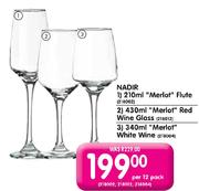Nadir Merlot White Wine-340ml Per 12 Pack