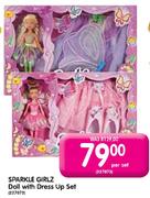 Sparkle Girlz Doll With Dress Up Set