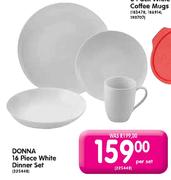Donna White Dinner Set-16pcs