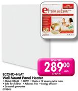 Econo-Heat Wall Mount Panel Heater 400W(Model:DX600)-Each