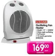 Goldair Oscillating Fan Heater 2400W(Model:117)-Each  