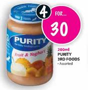 Purity 3rd Foods Assorted-4 x 200ml