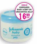 Johnson's Baby Scent Or Unscented Jell-200ml Each