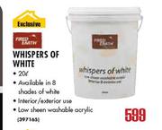 Fired Earth Whispers Of White-20Ltr