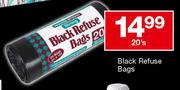 Black Refuse Bags-20's