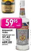 Romanoff Vodka-12x750ml