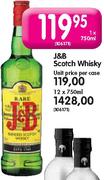 J & B Scotch whisky-12x750ml