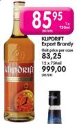 Klipdrift Export Brandy-12x750ml