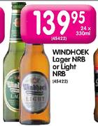 Windhoek Lager NRB Or Light NRB-24X330ml