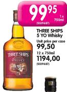 Three Ships 5 Yo Whisky-12x750ml