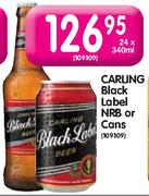 Carling Black Label NRB Or Cans-24x340ml