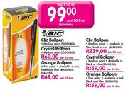 Bic Crystal Ballpen-Per 20 Box