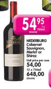 Nederburg Cabernet Sauvignon,Merlot Or Shiraz-1x750ml