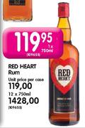 Red Heart Rum-12x750ml