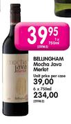 Bellingham Mocha Java Merlot-6x750ml