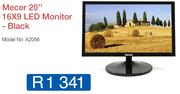 Mecer 20" 16x9 LED Black Monitor A2056