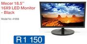 Mecer 18.5" 16x9 LED Black Monitor A1956