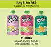 Rhodes Squish Infant Foods (All Variants)-For Anu 3 x 110ml