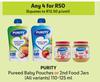 Purity Pureed Baby Pouches Or 2nd Food Jars (All Variants)-For Any 4 x 110-125ml