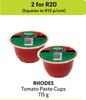 Rhodes Tomato Paste Cups-For 2 x 115g