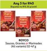 Royco Sauces, Gravies Or Marinades (All Variants)-For Any 3 x 32-47g