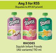 Rhodes Squish Infant Foods (All Variants)-For Anu 3 x 110ml