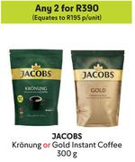 Jacobs Kronung Or Gold Instant Coffee-For Any 2 x 300g
