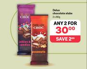 Delux Chocolate Slabs-For Any 2 x 80g