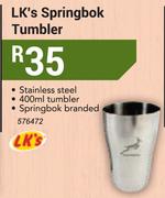 LK's Springbok Tumbler
