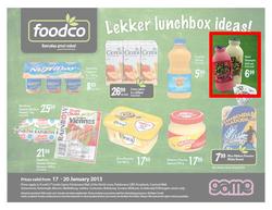 Foodco Gauteng & Polokwane : Lekker Lunchbox Ideas (17 Jan - 20 Jan 2013), page 1