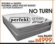 Perfekt Double or Queen Natural Latex Pocket Bedset