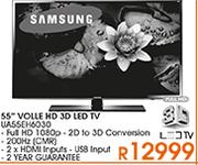 Samsung 55" Volle HD 3D LED TV(UA55EH6030)