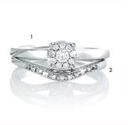 9ct Diamond Solitaire and Band
