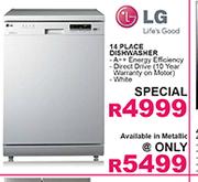 LG 14 Place Dishwasher In Metallic