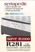 Serta Sertapedic 152cm Queen Size Pamper Top Base Set