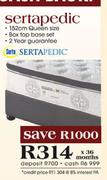 Serta Sertapedic 152cm Queen Size Box Top Base Set 