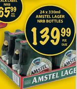 Amstel Lager NRB Bottles-24 x 330ml Per Case  