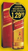 Johnnie Walker Red Label Whiskey-750ml Each