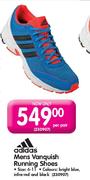 Adidas Mens Vanquish Running Shoes Size(6-11),Colours: Bright Blue,Infrared & Black-Per Pair