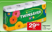 Twinsaver 1-Ply Toilet Paper-10's