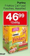 Purina Friskies Cat Food Pouches-12 x 85gm