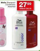 Wella Shampoo/Conditioner Assorted-500ml Each
