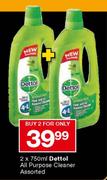 Dettol All Purpose Cleaner Assorted-2x750ml
