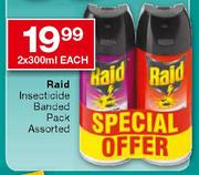 Raid Insecticide Banded Pack Assorted-2x300ml Each 
