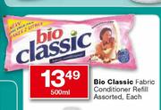 Bio Classic Fabric Conditioner Refill Assorted-500ml Each