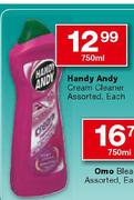 Handy Andy Cream Cleaner Assorted-750ml Each