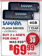 Sahara Flash Drive-2 x 4GB's