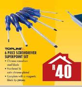 Topline 6 Piece Screwdriver Superpoint Set