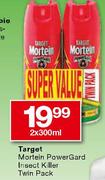 Target Mortein Power Gard Insect Killer Twin Pack-2x300ml