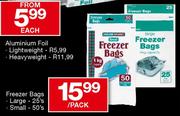 Housebrand Freezer Bags Small-50's Per Pack